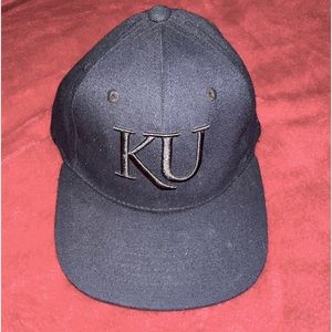 Black Out University of Kansas Jayhawks Flex Fit hat